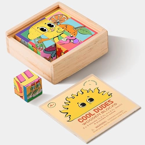 Cool Dudes Art Blocks Wooden Puzzle (HST02993) - 26 pcs