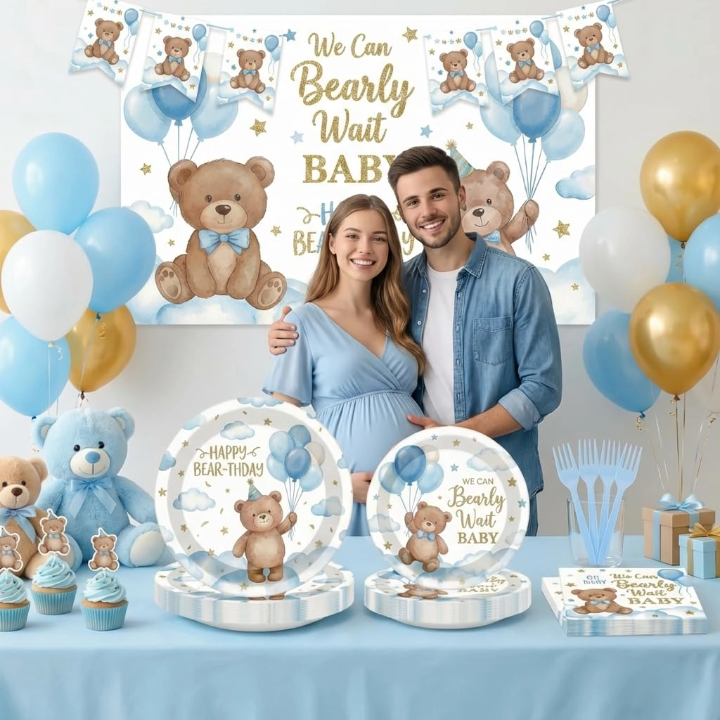 Happy Birthday Party Decorations Tableware Set - 96 Pcs