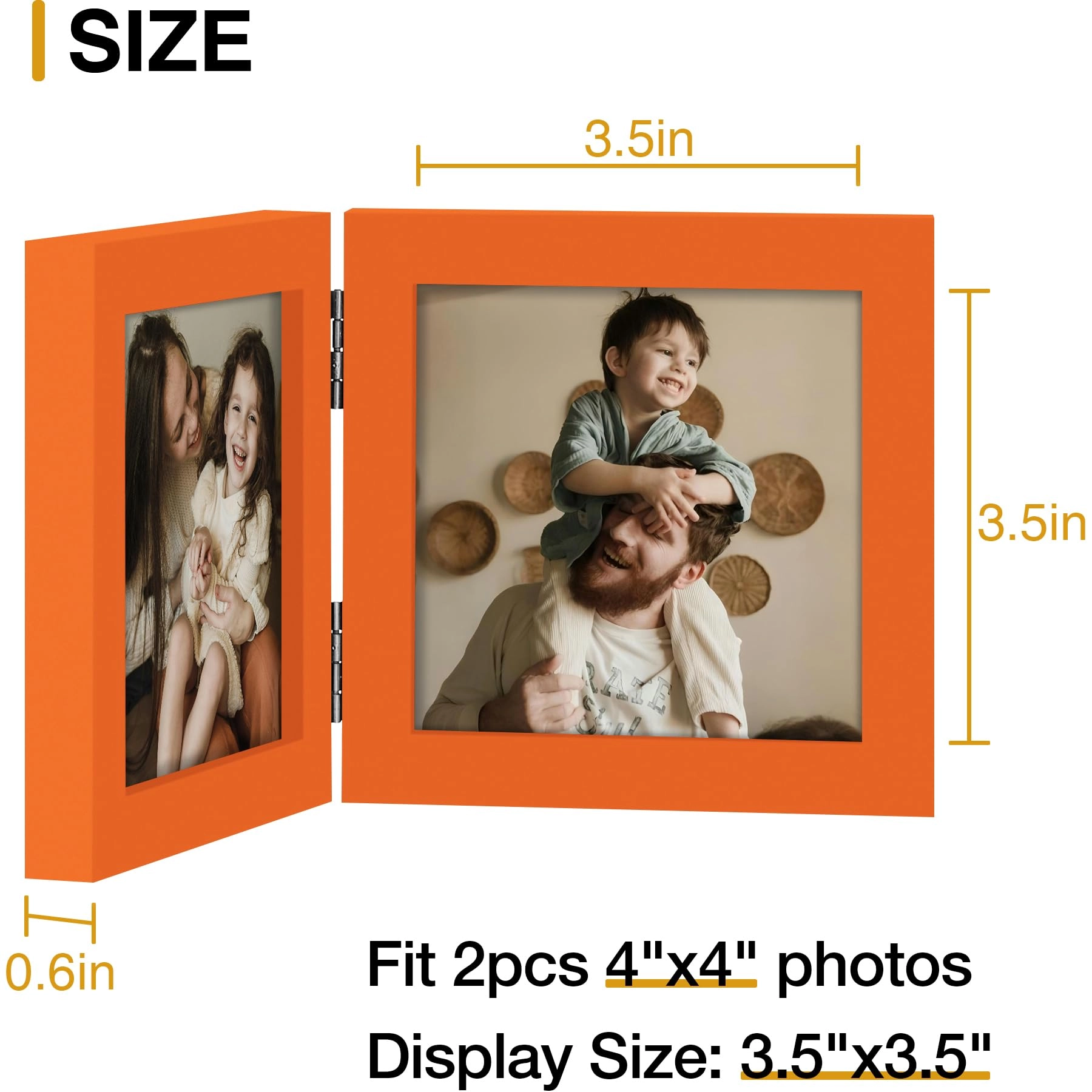 Double Picture Frame - 4x4 2.0 Count
