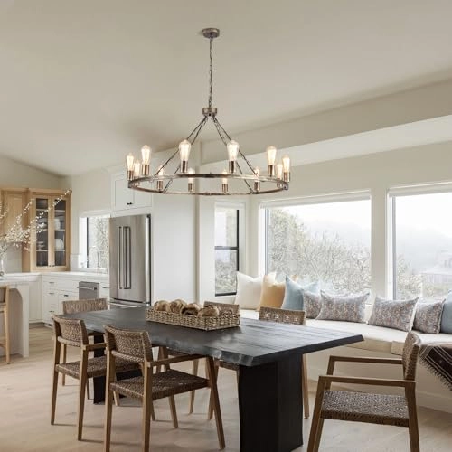 Vintage Wagon Wheel Chandeliers