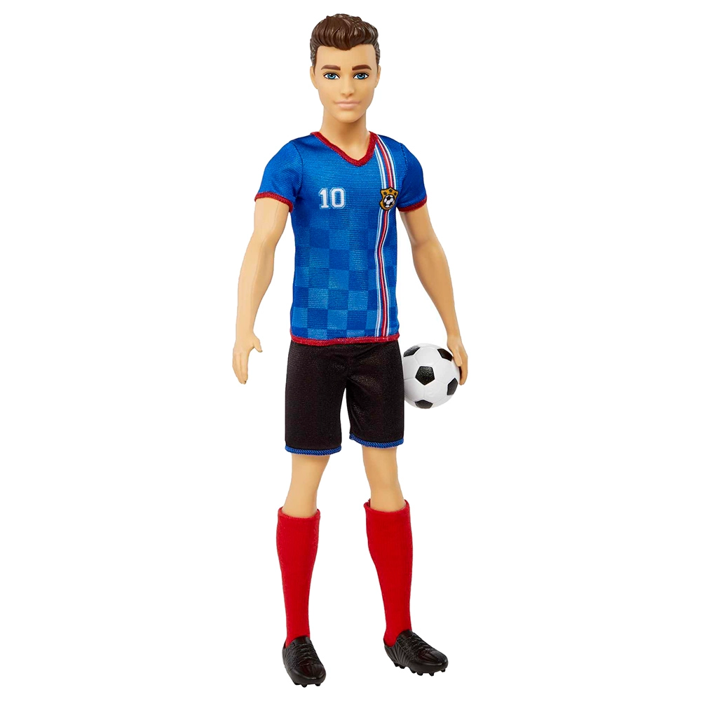 Ken Soccer Player Doll - 11.5 in Cropped Hair Soccer Ball Ages 3+