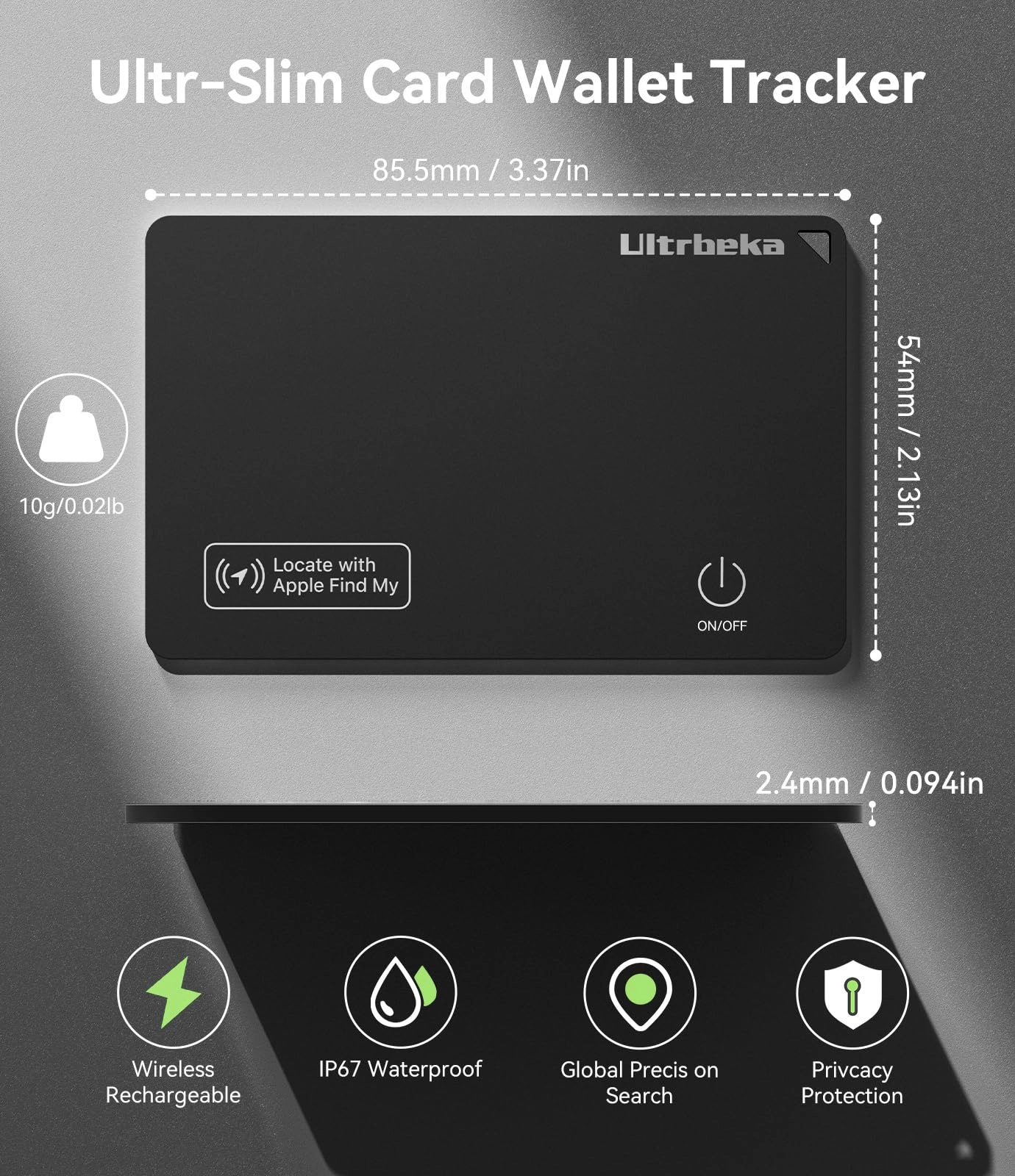 Ultra-Thin Wallet Tracker Card