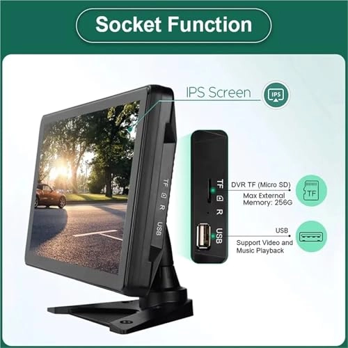 4 Channel Split Smart Blind Spot Radar Alarm Truck Bus Car Recorder Monitor - 1024*600