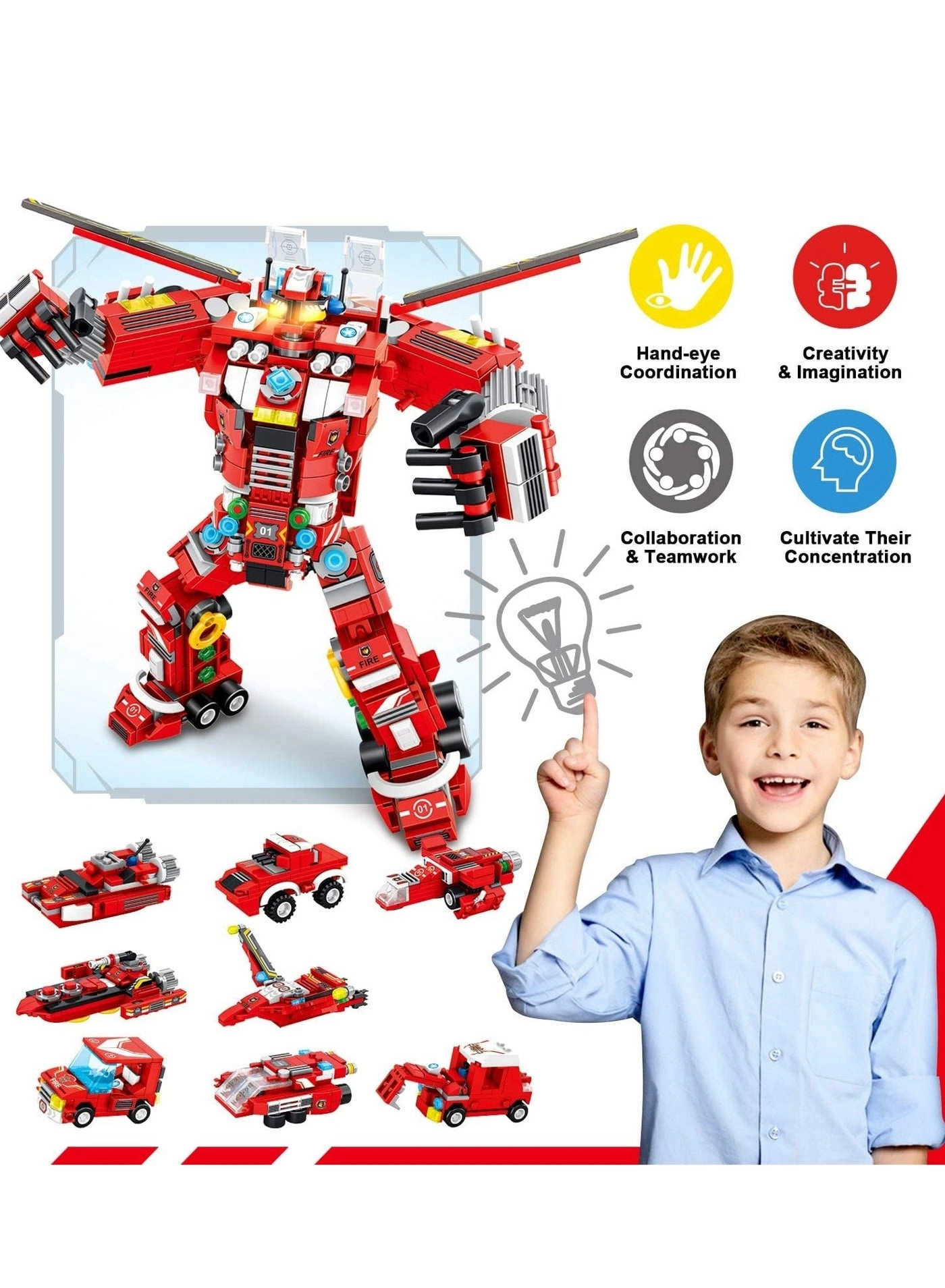 Fire Robot - 836 pcs