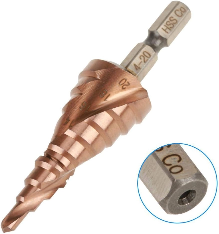 Step Drill Bit - HSS4241 + cobalt 1Pcs 4-22mm