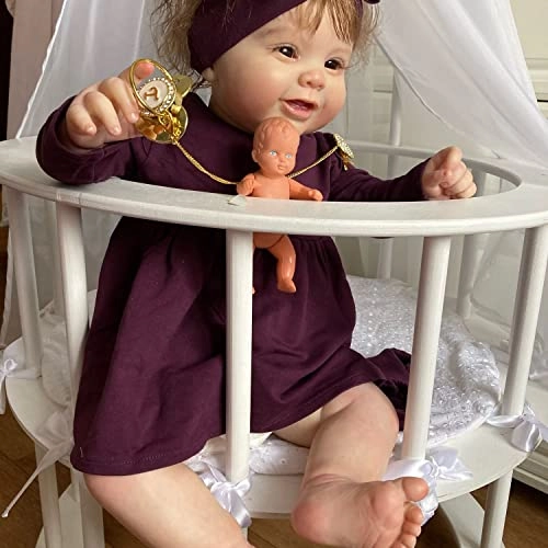 Reborn Baby Doll - 60 cm Brown Eyes