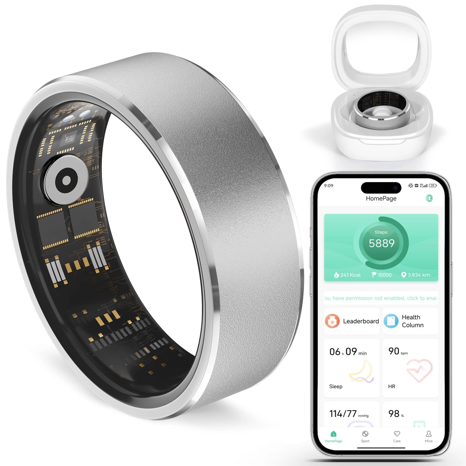 Smart Ring - Heart Rate Sleep Tracking Waterproof