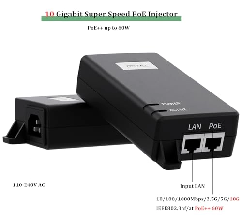 PT-PSE105GW-E-10 - 55V 60W 2 PoE pairs IEEE802.3bt 2.5GbE/5GbE/10GbE