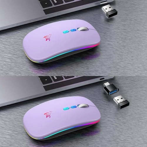 LED Slim Rechargeable Mouse - Wireless