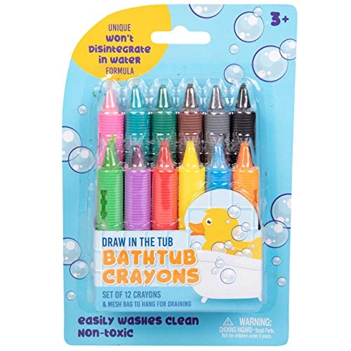 Bath Crayons - Set of 12 Mesh Bag Non-Toxic