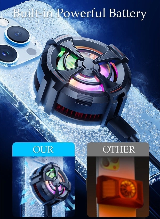 Magnetic Semi-Conductor Cooling Chip - Fast Phone Cooling RGB Lights Universal Clamp