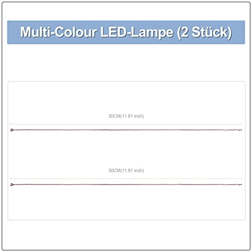 Colourful Flashing LED Light Set - 30 cm Pack of 2 Multi-coloured