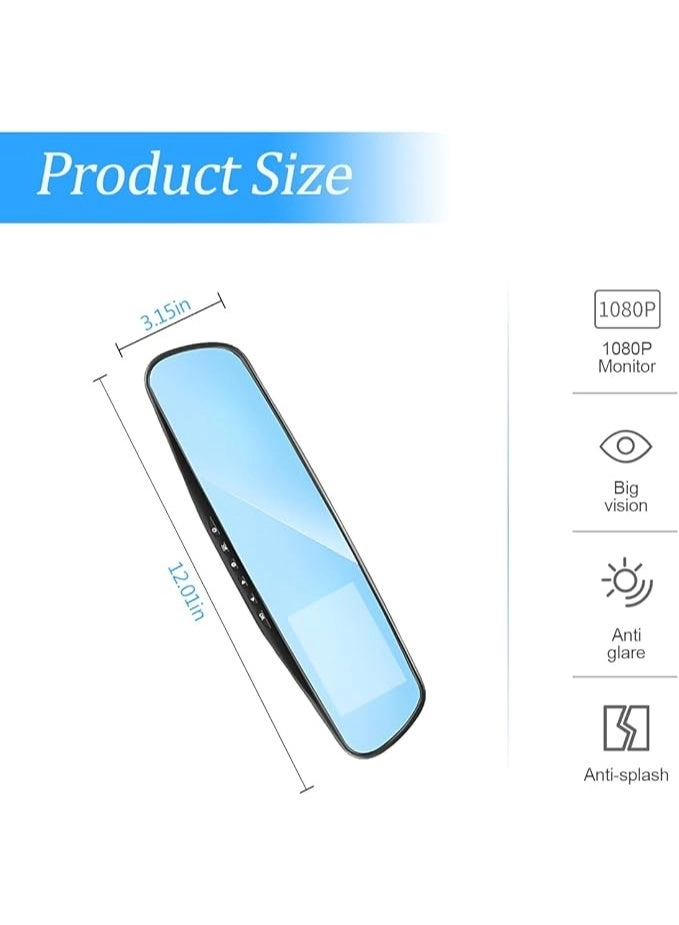 4.3" Rearview Mirror Dash Cam 1080P