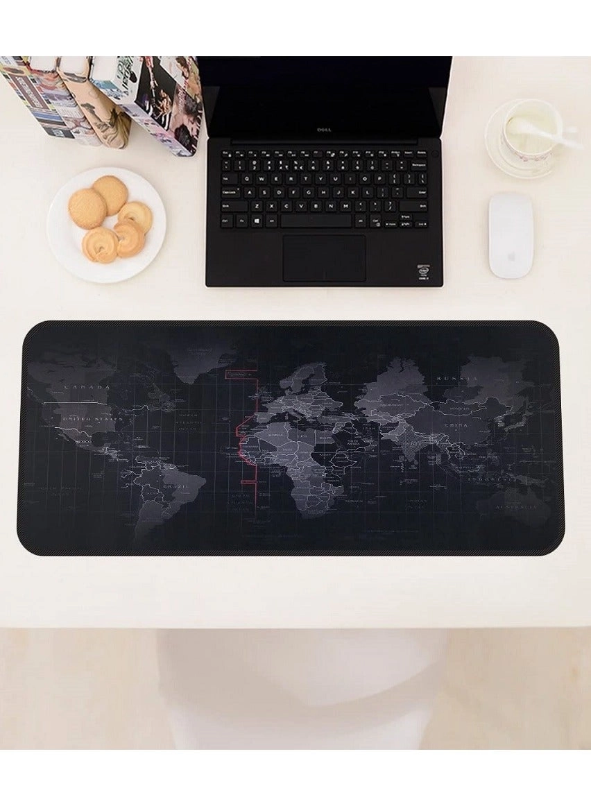 World Map Cloth Gaming Mouse Pad - 60x30 cm