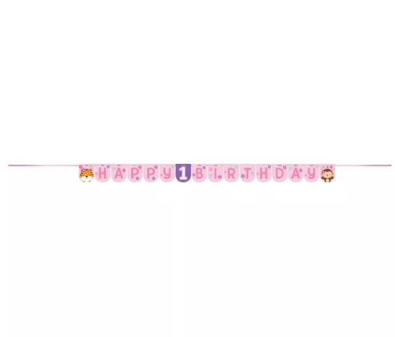 CREATIVE CONVERTING One Is Fun Girl Shaped Ribbon Banner - 1 pc
