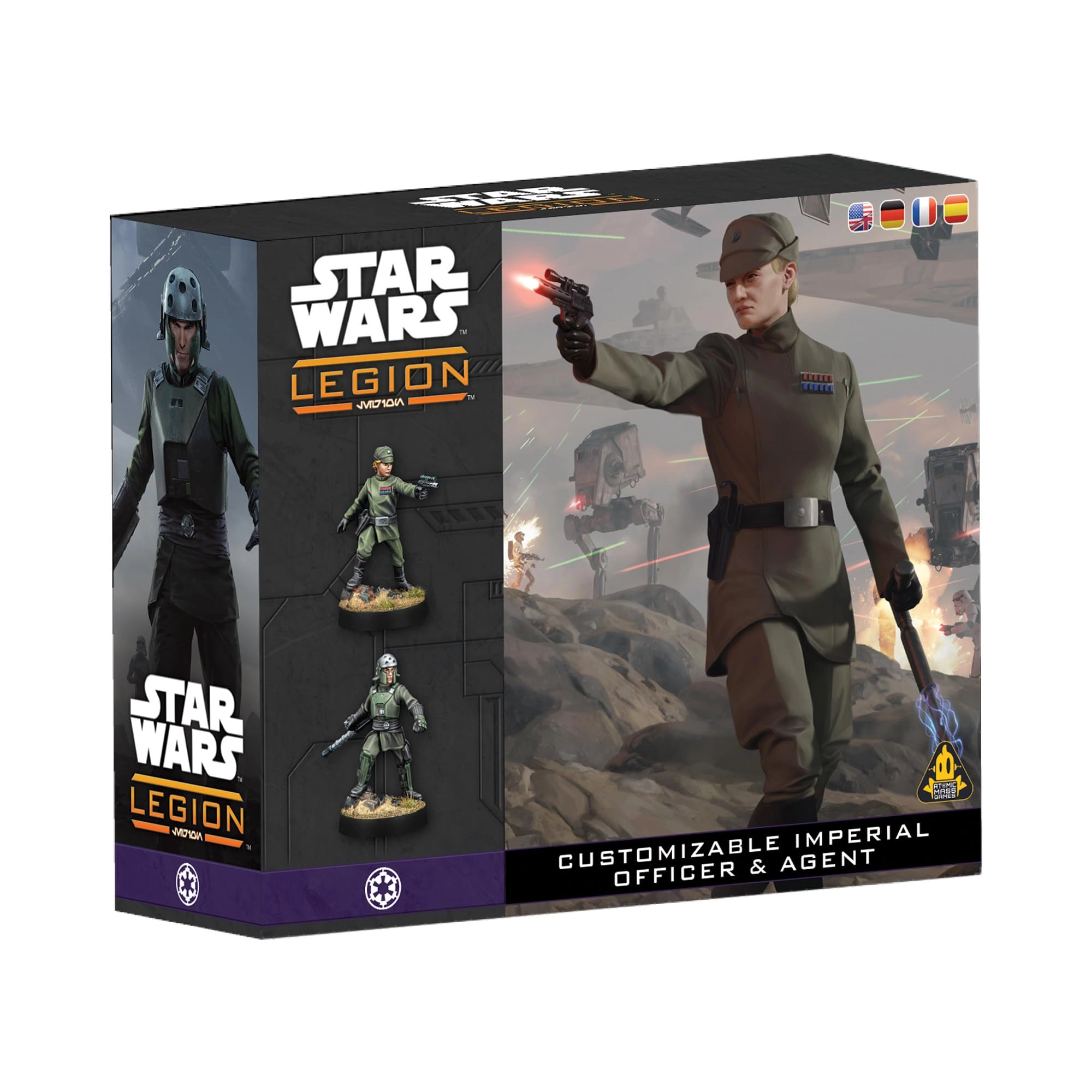 Asmodee Star Wars Legion: Customizable Imperial Officer & Agent Miniatures Expansion (Multilingual)