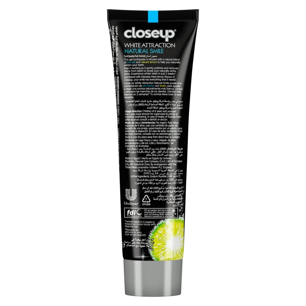 White Attraction Lemon Essence + Sea Salt Toothpaste 75 ml