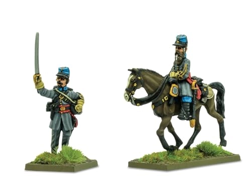 Black Powder: Confederate Officers Advancing (Mounted and Foot) - A