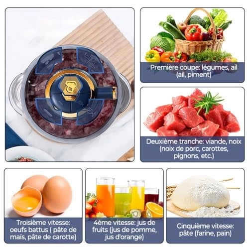 Electric Meat Grinder - 5L 500W 5-Speed