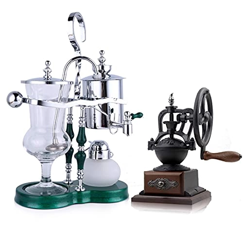 Siphon Coffee Maker - Adjustable Temperature Belgian Jug Large Handwheel Grinder Vacuum