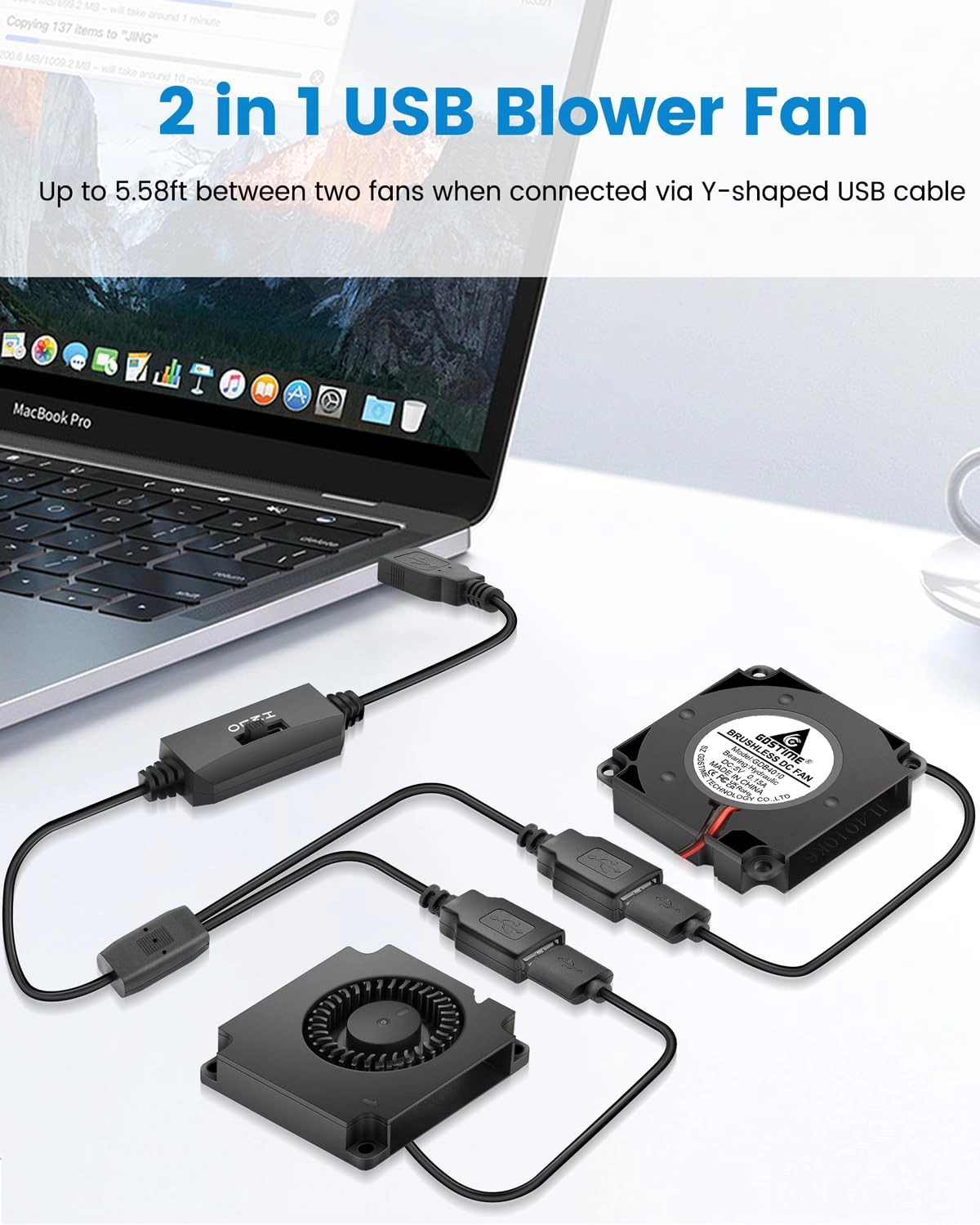 USB Blower Fan - 2Pcs 40mm