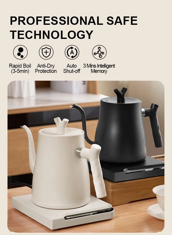 Gooseneck Electric Kettle white