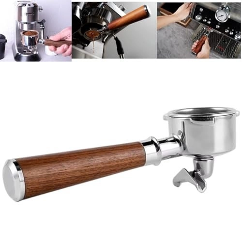 THW Portafilter - 16-18g Bottomless Stainless Steel Wooden Handle
