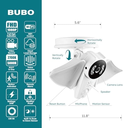 Outdoor Floodlight Camera 1080P