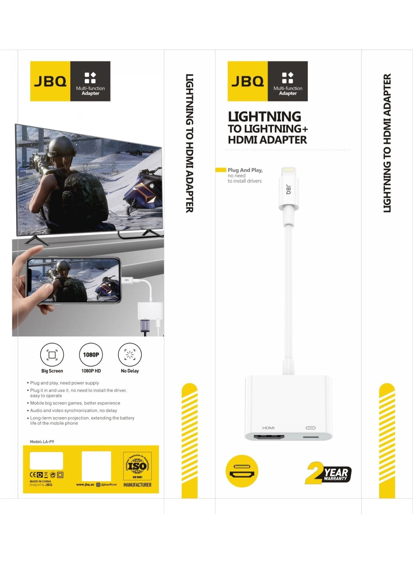 LA-P9 Lightning To Lightning + HDMI Adapter Lightning to HDMI