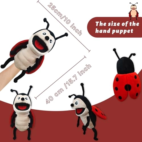 Hand Puppet - 13" Ladybug