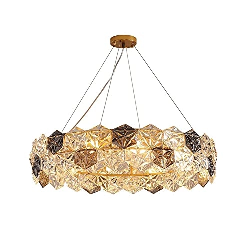 Round Crystal Chandelier - 80*22cm Gold and crystal