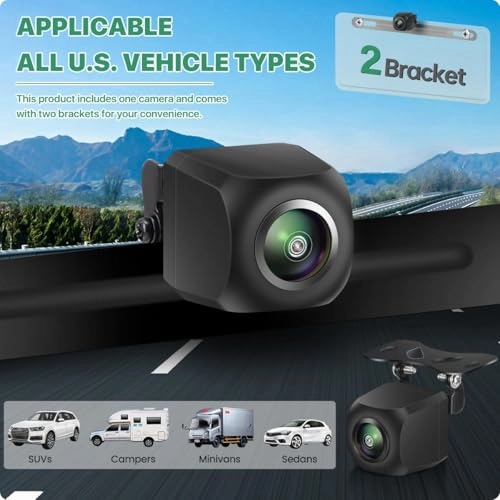 License Plate Backup Camera - Night vision RCA 1080P