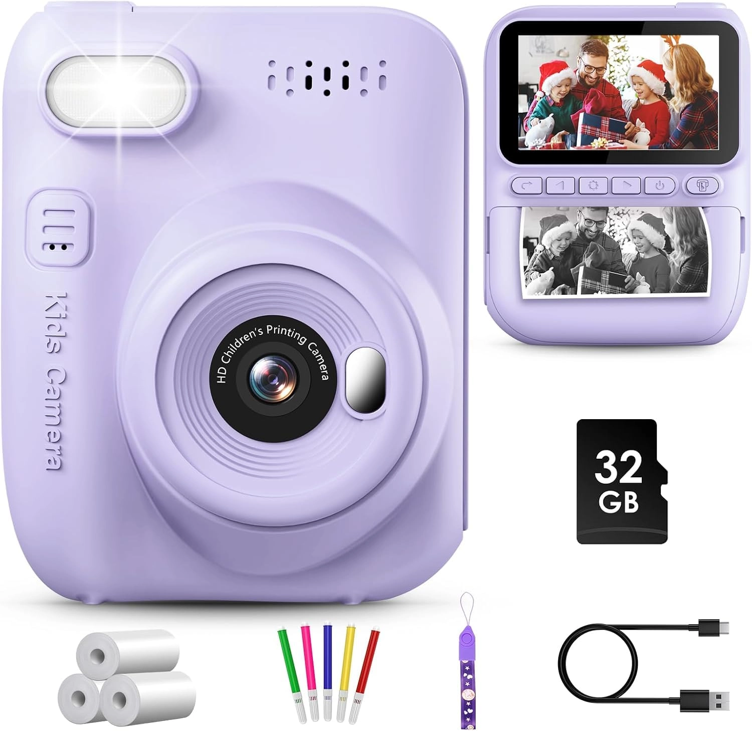 Kids Instant Camera - 3.0 Inch 14MP 1080P