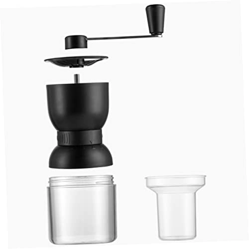 Setting Bean Grinding Hand Crank Coffee Machine - Black Ceramic Acrylic