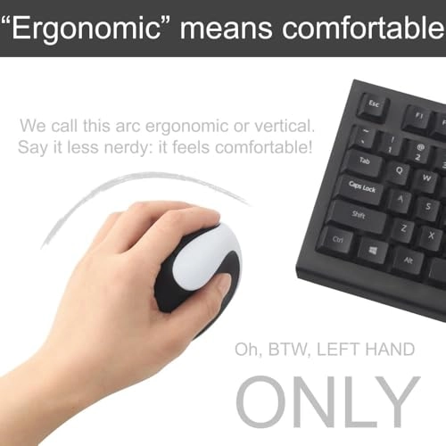 Left Handed Vertical Mouse - Wi-Fi