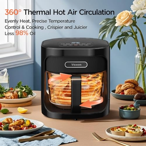 Glass Air Fryer 4208BD-2A-VC