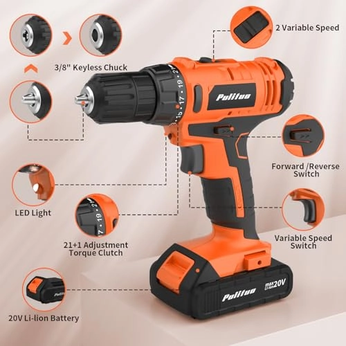 20V Cordless Drill - 1.5 Amp Hours