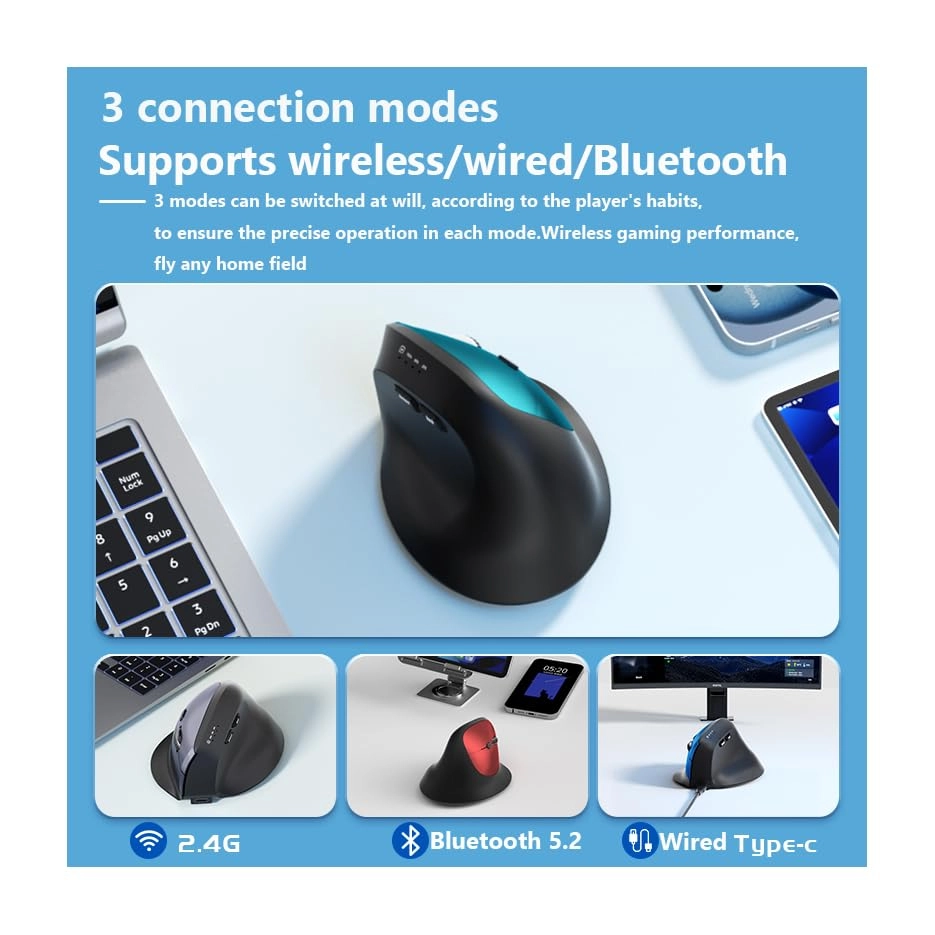 Ergonomic Wireless Mouse - Bluetooth