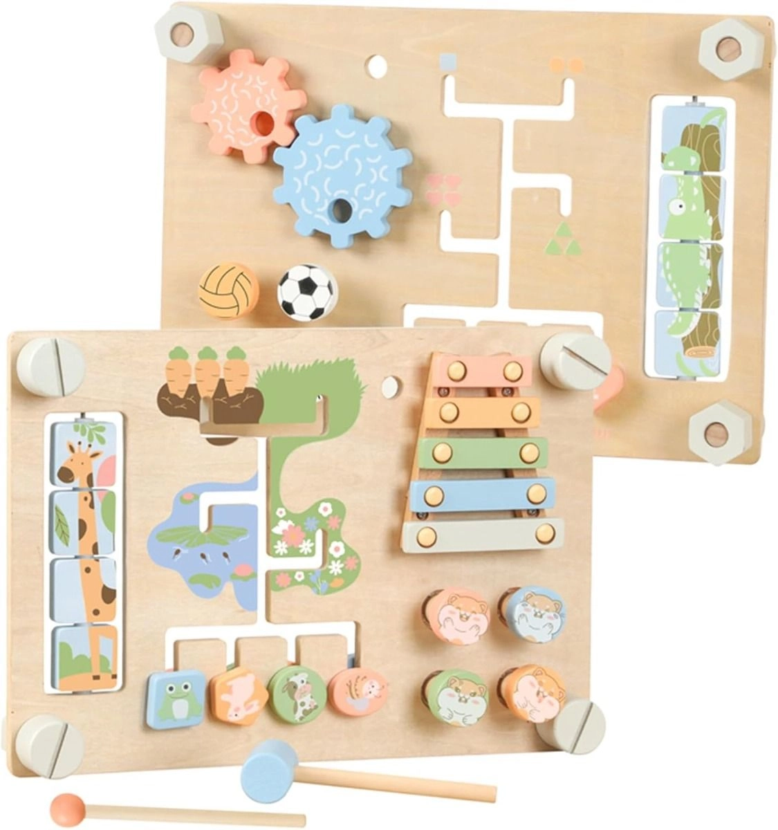 Factory Price Double Sided Wooden Busy Board - 2 years+