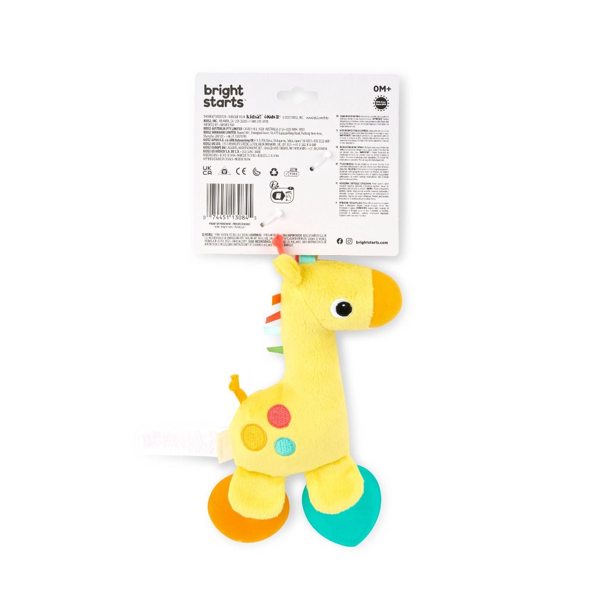Rattle and Teeter Plush Peg - 0 - 36 months Giraffe