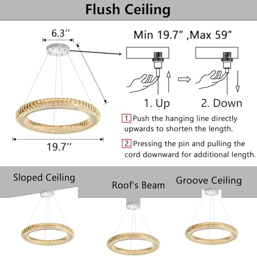 LED Ring Chandelier - Dimmable
