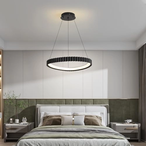 Double Circle Chandelier - 3000K-6000K Dimmable
