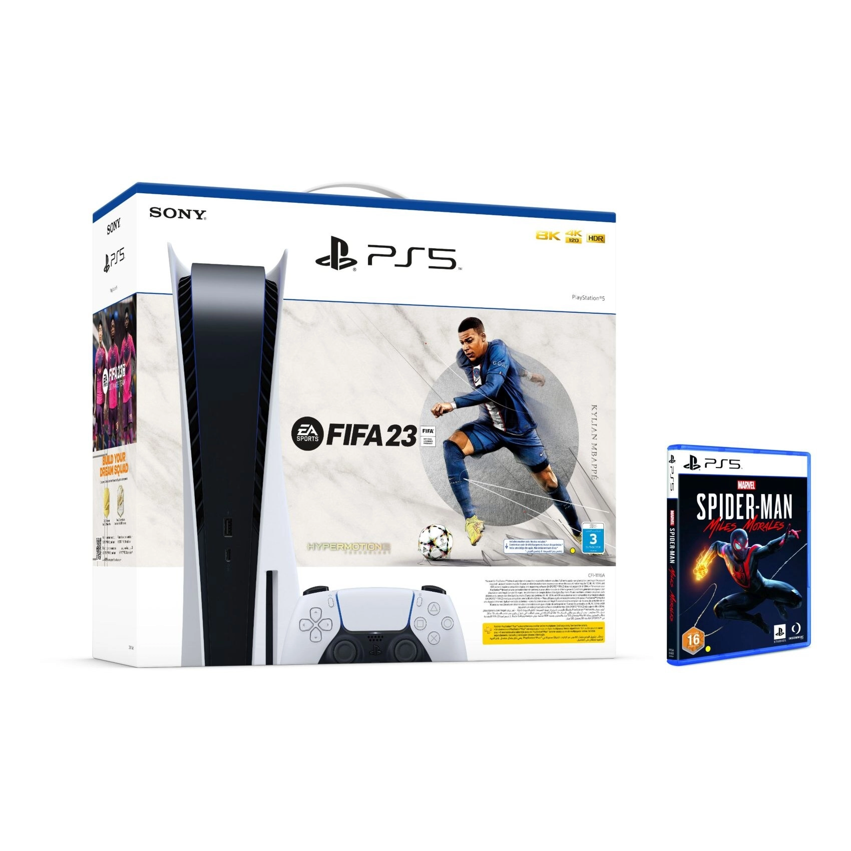 PlayStation 5 + FIFA 2023 + Spider-Man - 825 GB