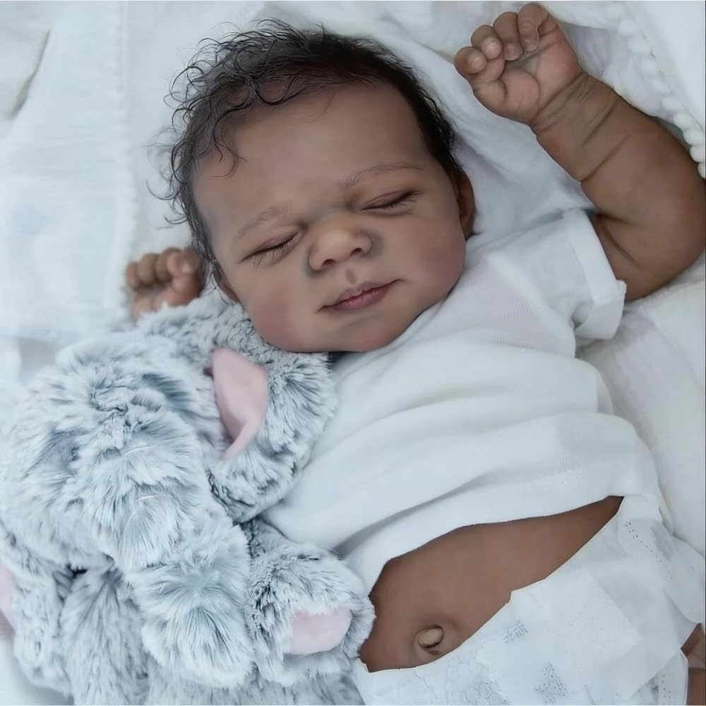 Reborn Baby Doll - 18 Inch Silicone Full Body African American