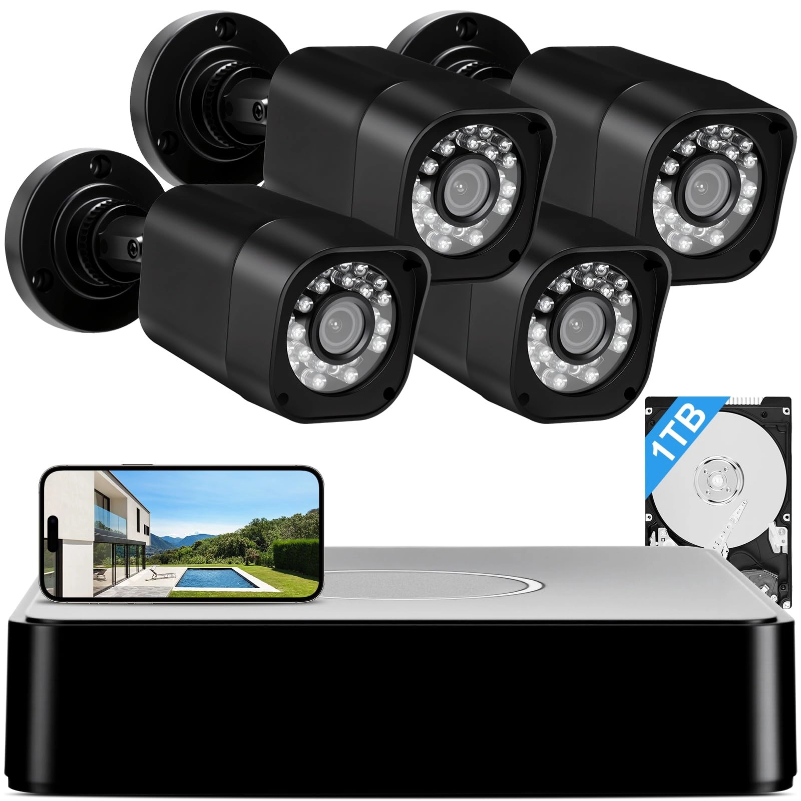 Aiwixen ADVR-8CH4C02 - 4 Cameras 8 Channels 5MP