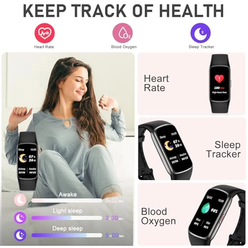 Fitness Tracker - 24/7 Heart Rate Sleep Tracker