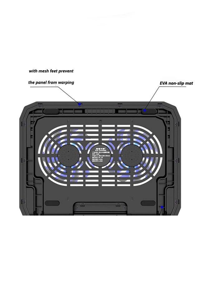 RGB Laptop Cooling Pad - 2 17.3 Inch