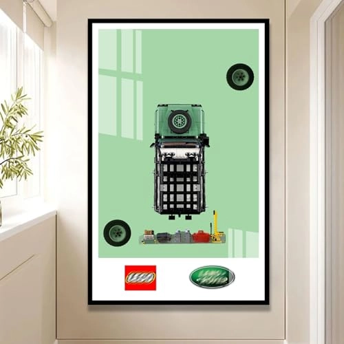 10317 Land Rover Defender Display Wall Plate - 80 x 50 cm With light A