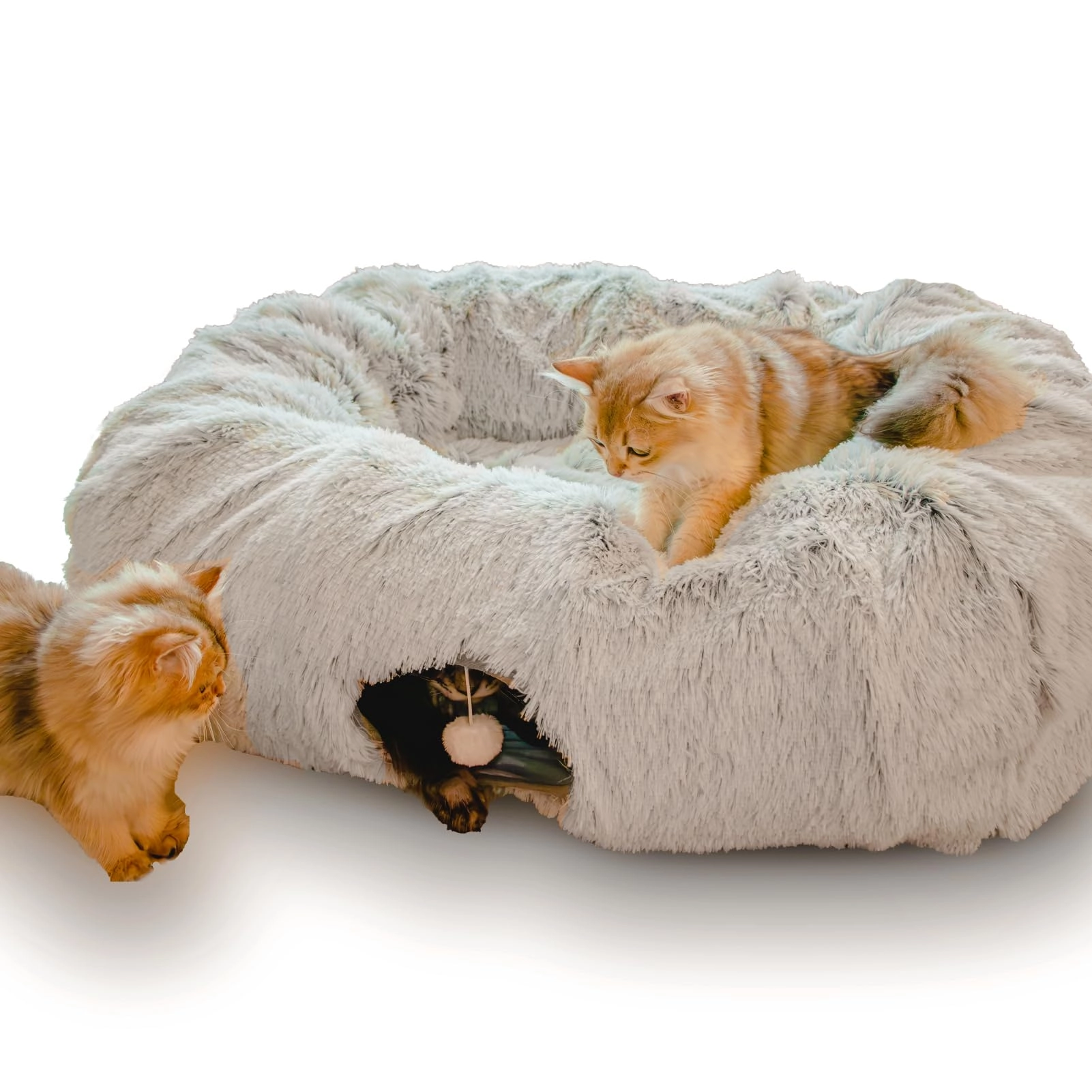 Cat Tunnel Bed - 42.5 X 33.5 inches Polyester Tulle