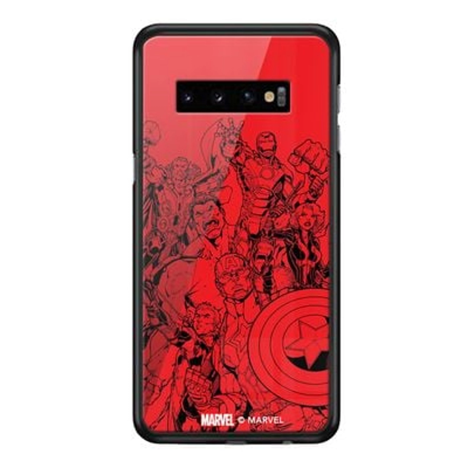 Wackylicious Avengers Character Logos Back Case for Galaxy S10 Plus